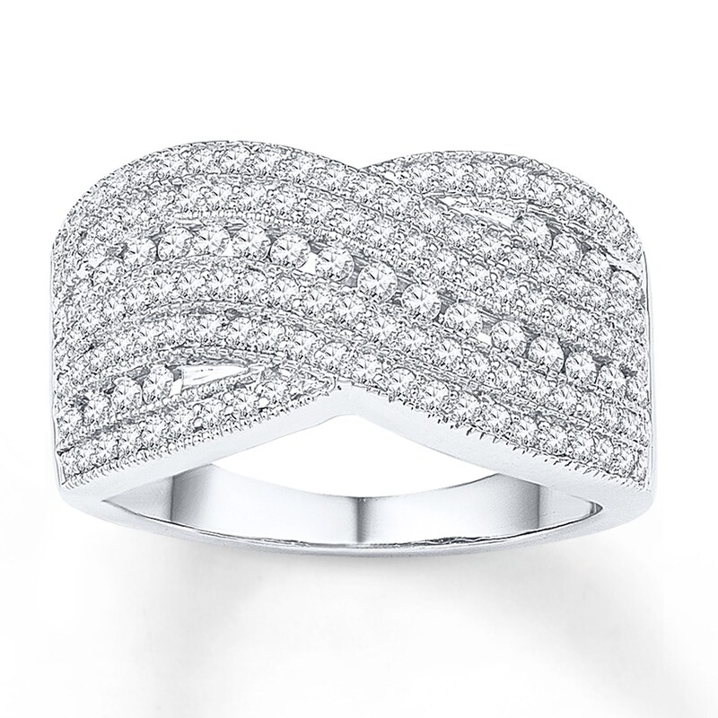 Diamond Ring 1 ct tw Round-cut 10K White Gold