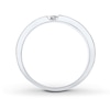 Thumbnail Image 2 of Men's THE LEO Diamond Wedding Band 1/6 ct tw Round-cut 14K White Gold