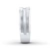 Thumbnail Image 3 of Men's THE LEO Diamond Wedding Band 1/6 ct tw Round-cut 14K White Gold