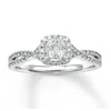 Thumbnail Image 0 of Diamond Promise Ring 1/3 ct tw Round-cut 10K White Gold