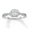 Thumbnail Image 1 of Diamond Promise Ring 1/3 ct tw Round-cut 10K White Gold