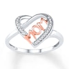 Thumbnail Image 0 of Mom Heart Ring 1/15 ct tw Diamonds 10K Two-Tone Gold