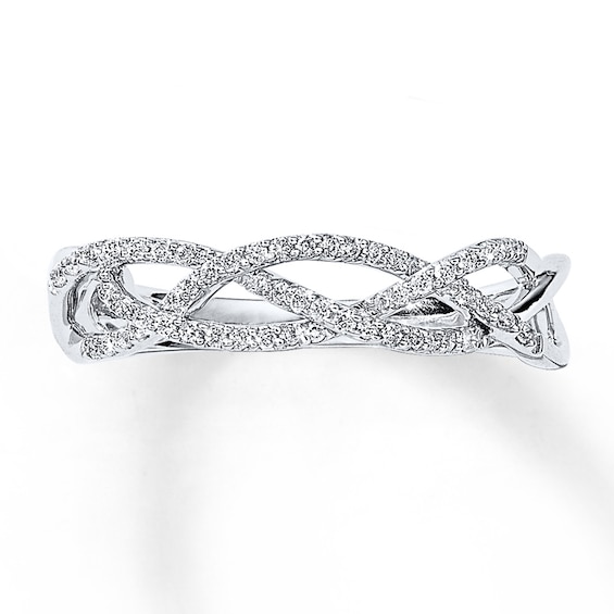 Diamond Ring 1/6 ct tw Round-cut 10K White Gold