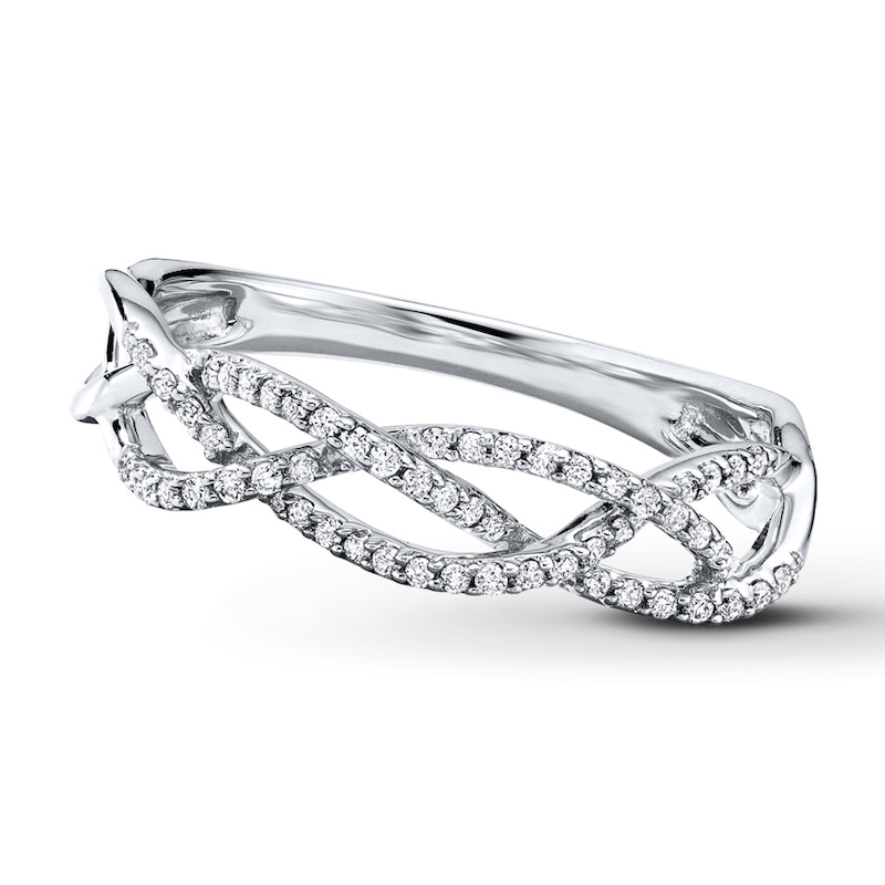 Main Image 4 of Diamond Ring 1/6 ct tw Round-cut 10K White Gold