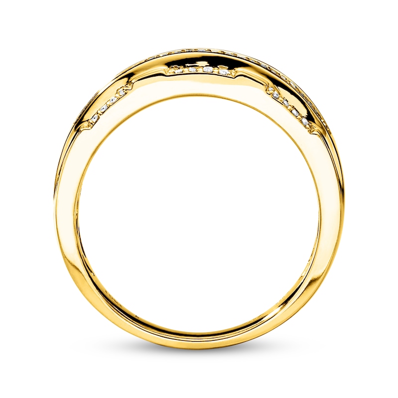 Main Image 4 of Men's Diamond Ring 1/2 ct tw Diamonds 10K Yellow Gold