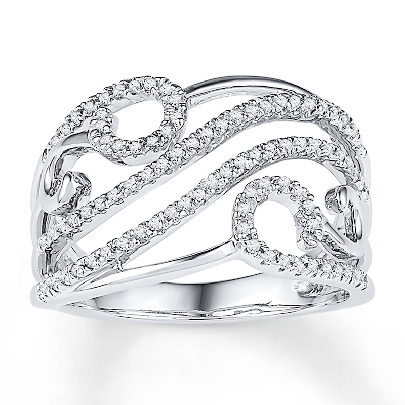 Main Image 1 of Diamond Ring 1/4 ct tw Round-cut Sterling Silver