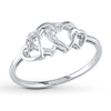 Thumbnail Image 0 of Heart Ring Diamond Accents 10K White Gold
