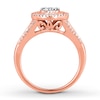 Thumbnail Image 2 of Diamond Ring 1/2 ct tw Round-cut 10K Rose Gold