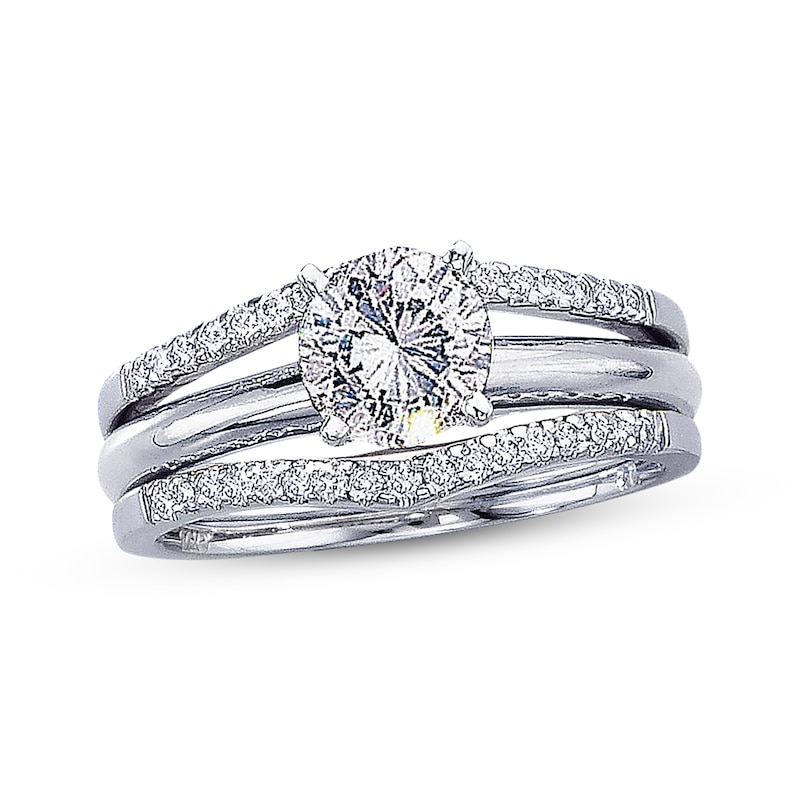 Main Image 2 of Diamond Enhancer Ring 1/4 ct tw Round-cut 14K White Gold