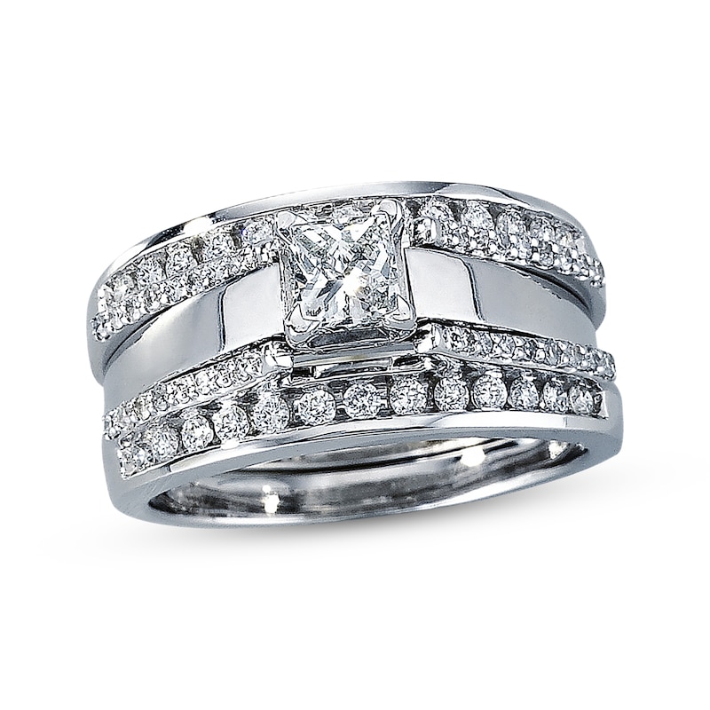 Main Image 2 of Diamond Enhancer Ring 1/2 ct tw Round-cut 14K White Gold