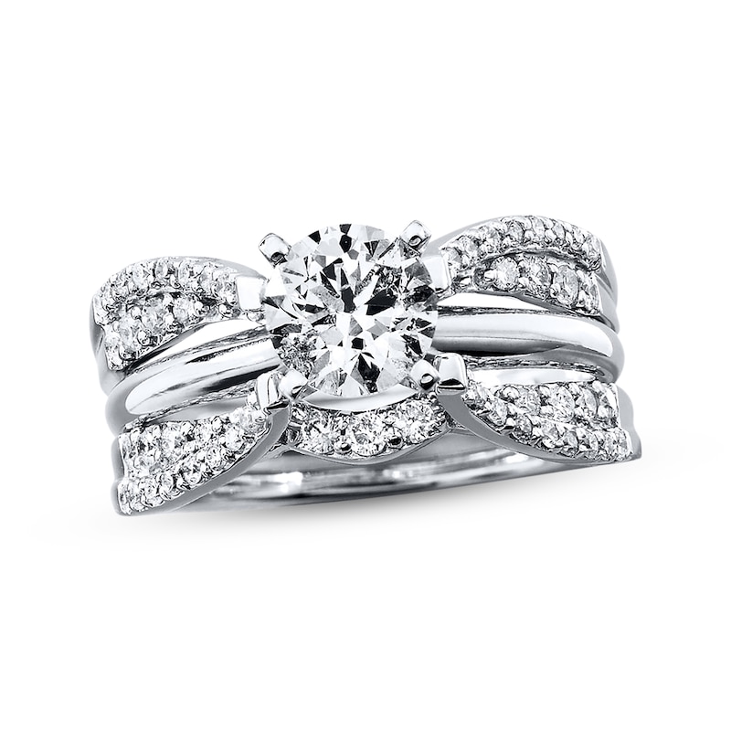 Main Image 4 of Diamond Enhancer Ring 1/2 ct tw Round-cut 14K White Gold