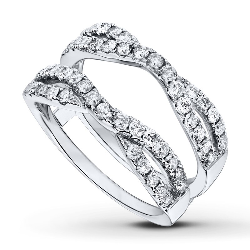 Main Image 1 of Adore Diamond Enhancer Ring 1 carat tw Round-cut 14K White Gold