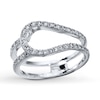 Diamond Enhancer Ring 5/8 ct tw Round-cut 14K White Gold