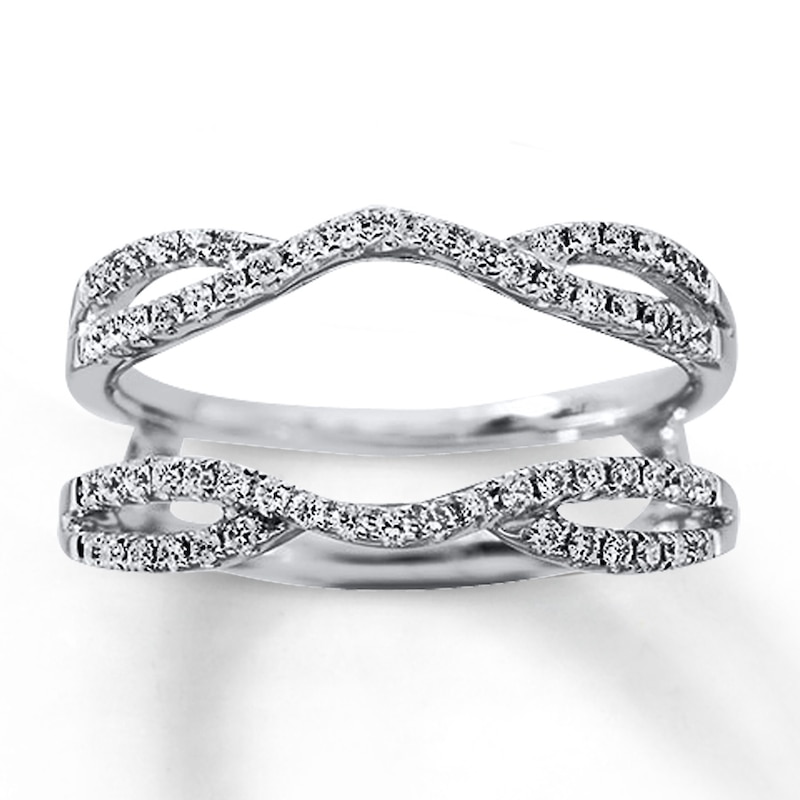 Diamond Enhancer Ring 1/3 ct tw Round-cut 14K White Gold