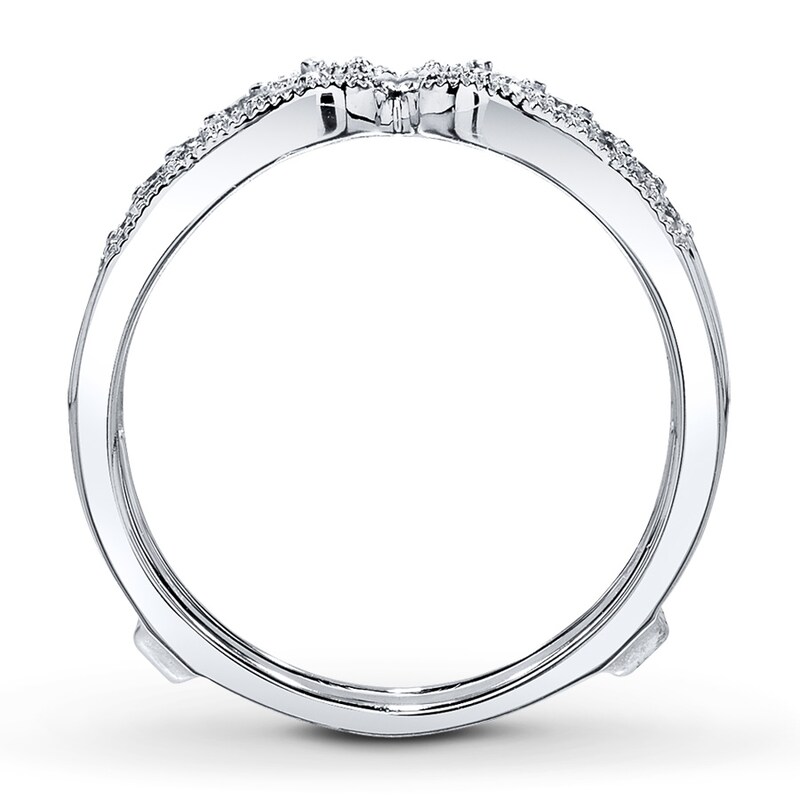 Diamond Enhancer Ring 1/4 ct tw Round-cut 10K White Gold