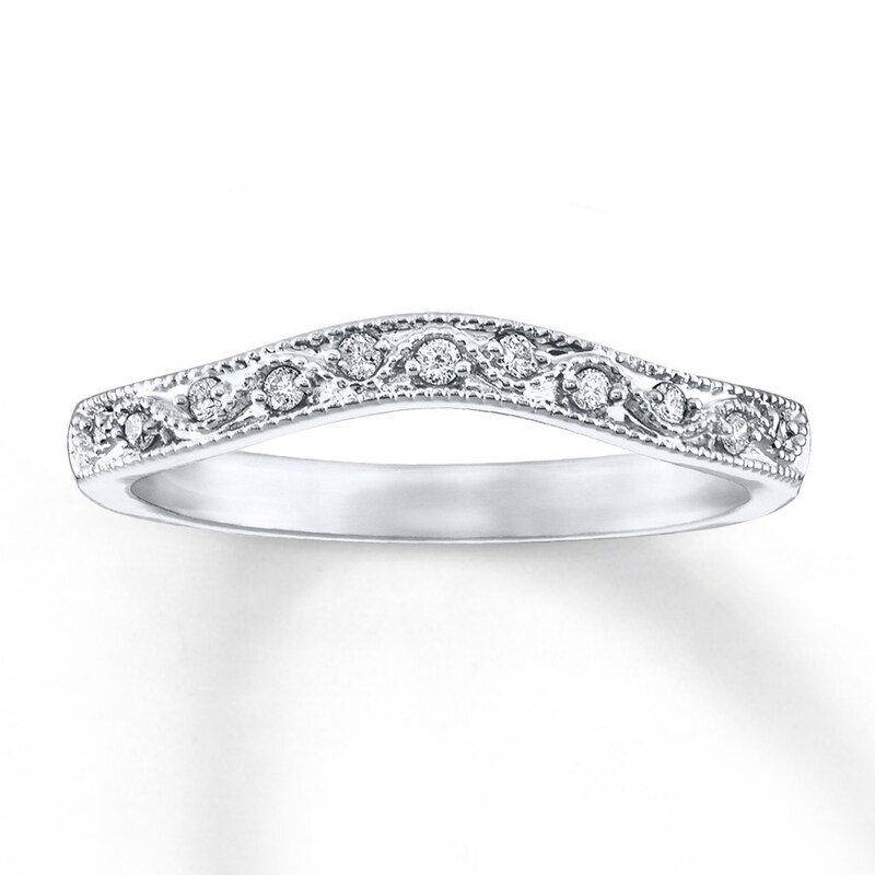 Main Image 1 of Adore Diamond Anniversary Ring 1/10 ct tw Round-cut 14K White Gold