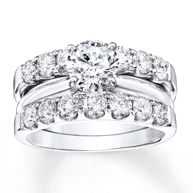 Diamond Enhancer Ring 1-1/2 ct tw Diamonds 14K White Gold