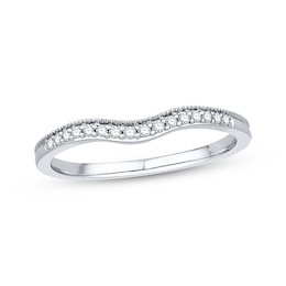 Adore Diamond Wedding Band 1/10 ct tw Round-cut 10K White Gold