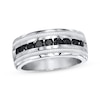 Thumbnail Image 0 of Men's Black Diamond Band 1 ct tw Round-cut Sterling Silver