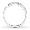 Thumbnail Image 2 of Men's Diamond Wedding Band 1/10 ct tw 10K White Gold
