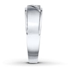 Thumbnail Image 3 of Men's Diamond Wedding Band 1/10 ct tw 10K White Gold