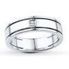 Thumbnail Image 0 of Men's Band 1/15 ct tw Diamond 10K White Gold