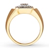 Brown Diamond Men's Ring 1/3 carat tw 10K Yellow Gold