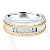 Thumbnail Image 0 of Men's Diamond Wedding Band 1/4 ct tw Round-cut 10K Two-Tone Gold