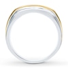 Thumbnail Image 1 of Men's Diamond Wedding Band 1/4 ct tw Round-cut 10K Two-Tone Gold