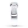 Thumbnail Image 3 of Men's Diamond Band 1/3 ct tw Round-cut 10K White Gold