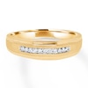 Thumbnail Image 0 of Men's Wedding Diamond Band 1/10 ct tw Round-cut 10K Yellow Gold