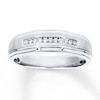 Thumbnail Image 0 of Men's Diamond Wedding Band 1/10 carat tw 10K White Gold
