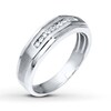 Thumbnail Image 1 of Men's Diamond Wedding Band 1/10 carat tw 10K White Gold