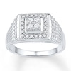 Men's Diamond Ring 1/4 carat tw 10K White Gold