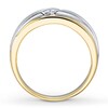 Thumbnail Image 2 of Men's Diamond Band 1/10 ct tw Round-cut 10K Two-Tone Gold