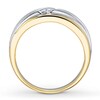 Thumbnail Image 1 of Men's Diamond Band 1/10 ct tw Round-cut 10K Two-Tone Gold