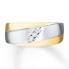 Thumbnail Image 4 of Men's Diamond Band 1/10 ct tw Round-cut 10K Two-Tone Gold