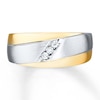 Thumbnail Image 3 of Men's Diamond Band 1/10 ct tw Round-cut 10K Two-Tone Gold