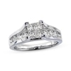 Thumbnail Image 1 of Diamond Engagement Ring 1-1/5 ct tw Princess-cut 14K White Gold