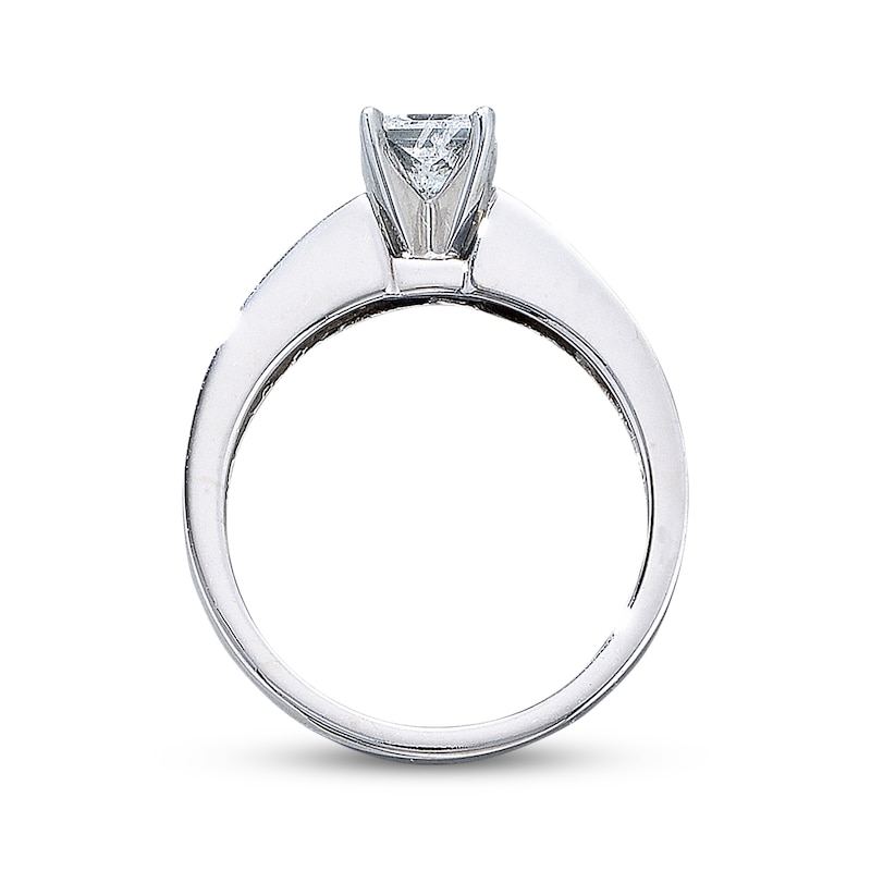 Main Image 3 of Diamond Engagement Ring 1-1/4 ct tw Princess-cut 14K White Gold