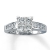 Thumbnail Image 1 of Diamond Engagement Ring 1-5/8 ct tw Princess-cut 14K White Gold