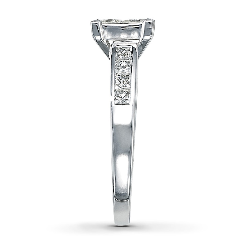 Main Image 3 of Diamond Engagement Ring 1-5/8 ct tw Princess-cut 14K White Gold