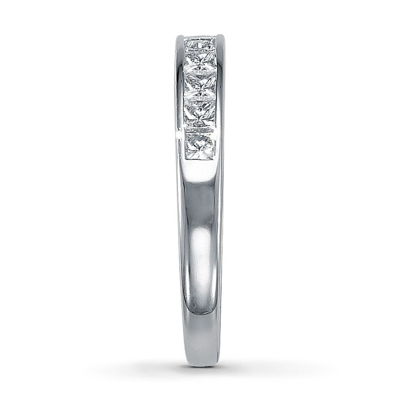 Main Image 3 of Diamond Wedding Band 7/8 ct tw Princess-cut 14K White Gold