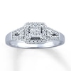 Thumbnail Image 1 of Multi-Diamond Engagement Ring 1/3 ct tw 10K White Gold