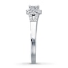 Thumbnail Image 3 of Multi-Diamond Engagement Ring 1/3 ct tw 10K White Gold