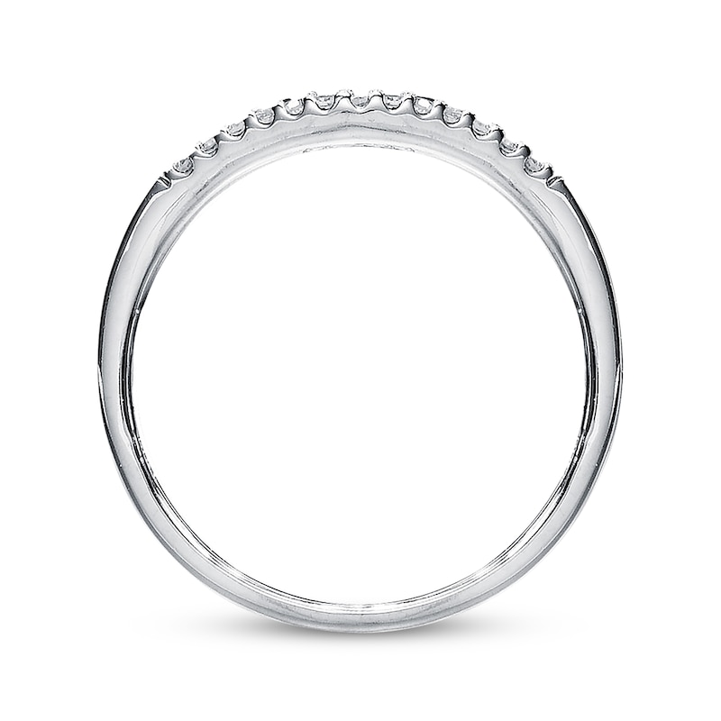 Main Image 3 of Diamond Wedding Band 1/20 ct tw Round-cut 10K White Gold