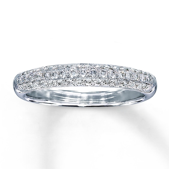 Diamond Wedding Band 3/8 ct tw Round-cut 14K White Gold