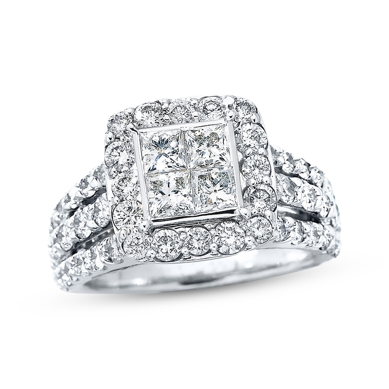 Main Image 1 of Diamond Engagement Ring 3 Carats tw 14K White Gold