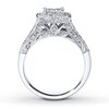 Thumbnail Image 2 of Diamond Engagement Ring 3/4 ct tw Princess-cut 14K White Gold