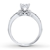 Thumbnail Image 1 of Black & White Diamonds 1/2 ct tw Engagement Ring 10K White Gold